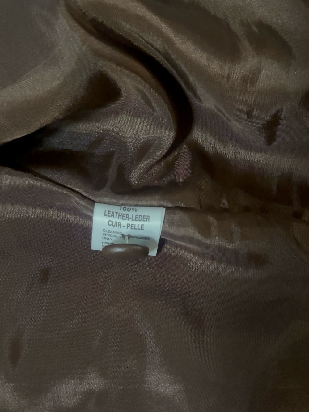 Vintage Zivanaris Italian Nappa Leather Brown Coat Women 14 - Picture 10 of 11
